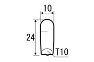 LOUD製 LEDウェエジバルブ 寸法図