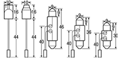 汎用ルームLED 寸法図